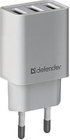 Мережевий зарядний пристрій DEFENDER (83587)UPA-31 біла, 3xUSB, 5V / 3.1а