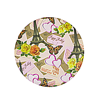 Дзеркало косметичне Cosmetic Mirror Beautiful Paris кишенькове кругле, фото 4