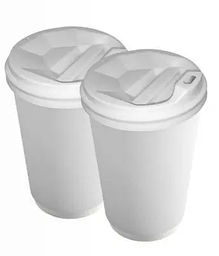 Склянки двошарові білі 110 мл.