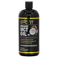 Масло МСТ California Gold Nutrition, Sport "MCT Oil" тригліцериди середнього ланцюга з кокосового масла (946 мл)