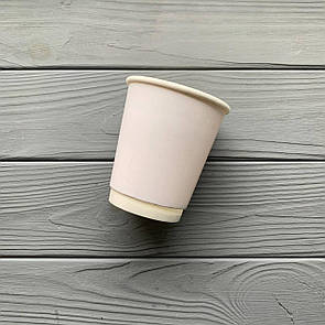 Стакан паперовий двошаровий 180мл Білий (25шт/уп|1200шт) 69мм