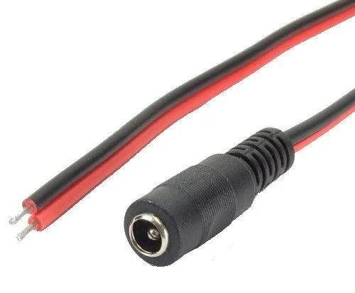 Шнур живлення із гніздом 5,5/2,1 mm 28 см