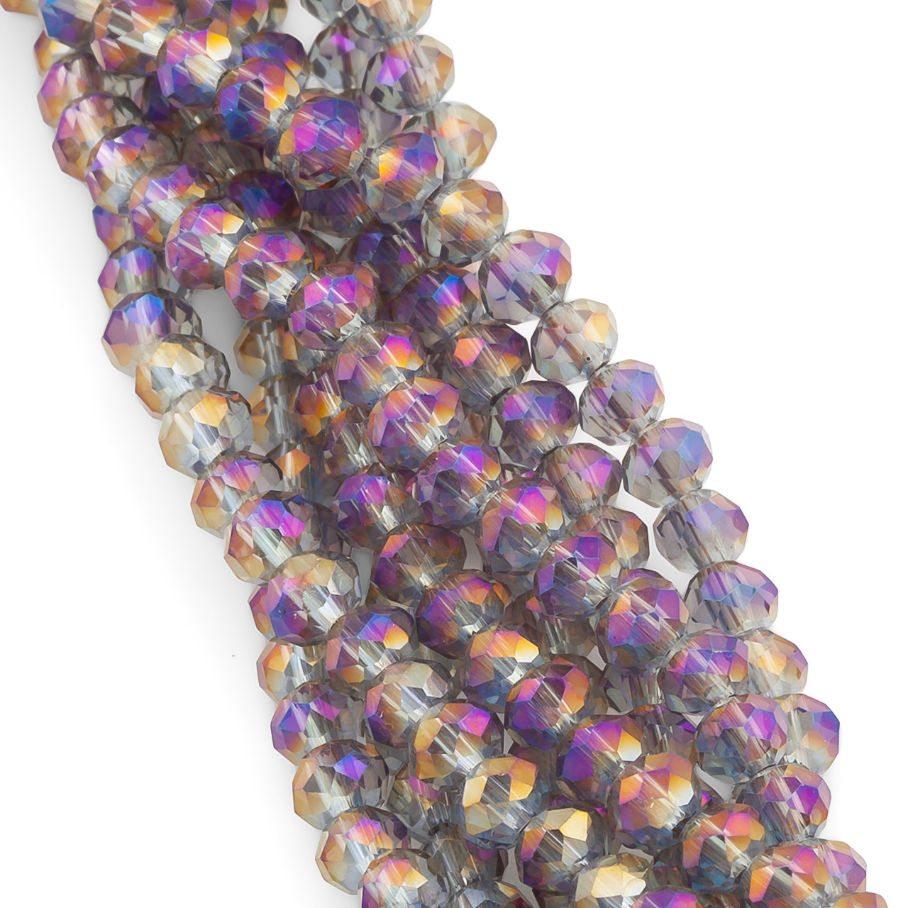 Намистини Swarovski огранювання рондель 3х2 мм Ø 0,8 мм +-175 шт. Фіолетово-Синій АВ_043, фото 1