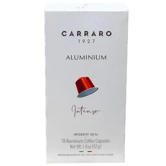Кава в капсулах Carraro Nespresso Aluminium Intenso, 10 капсул карраро неспрессо інтенсо