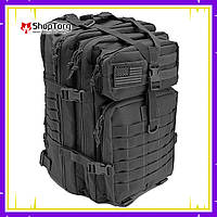 Туристический рюкзак ShopTorg на 40 литров Черный Комфортный рюкзак охотника Топ качества