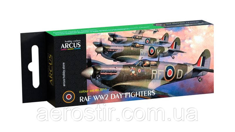 Набір акрилових фарб "RAF WW2 Day Fighters", Arcus А3011
