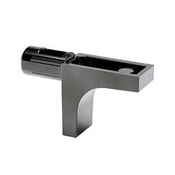 Полкоутримувач для скляних та дерев'яних полиць K-Line Italiana Ferramenta без фіксації, Чорний-Нікель