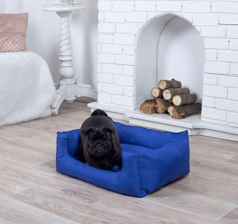 Лежанка для собак 90*60 см синия, мягкое место лежак для собак непромокаемая антикоготь прямоугольный - фото 5 - id-p2018343313