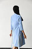 Теплий велюровий халат для вагітних та годування, блакитний, фото 4