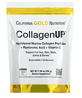 Коллаген California Gold Nutrition, CollagenUP, морской коллаген, гиалуроновая кислота и витамин C, без