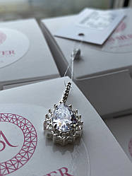 Кулон з білим каплевидним камнем Хюррем Султан