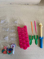 Великий 3-ярусний набір гумок для плетіння браслетів Fashion loom bands set 9500 шт., фото 6