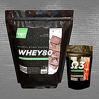 Протеїн Mass Whey сироватковий TNT Польща 2 кг білок 80%, BCAA 16% Шоколад + Омега-3 в подарунок