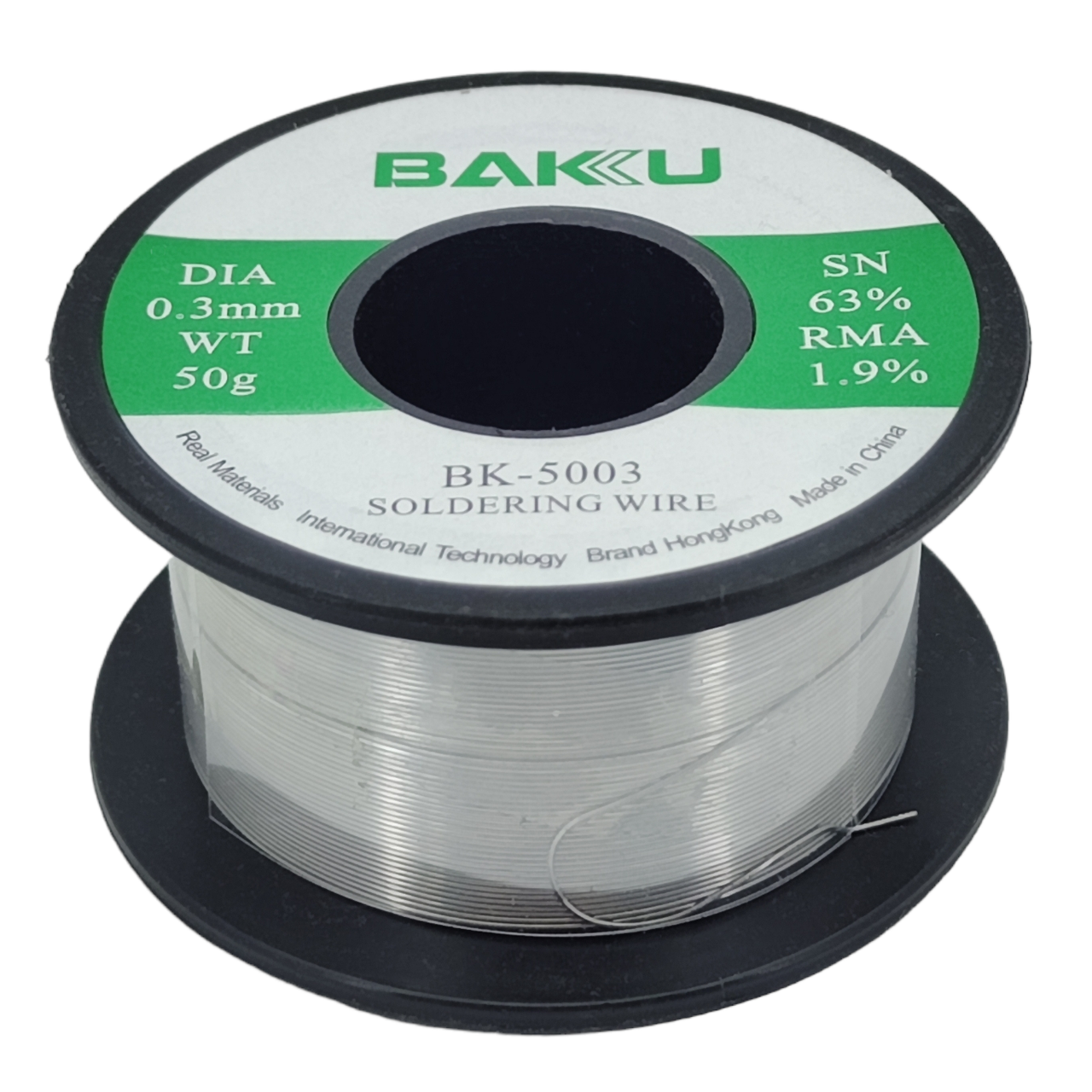 Припій Baku BK-5003 (0,3 мм, Sn 63%, Pb 35,1%, rma 1,9%)