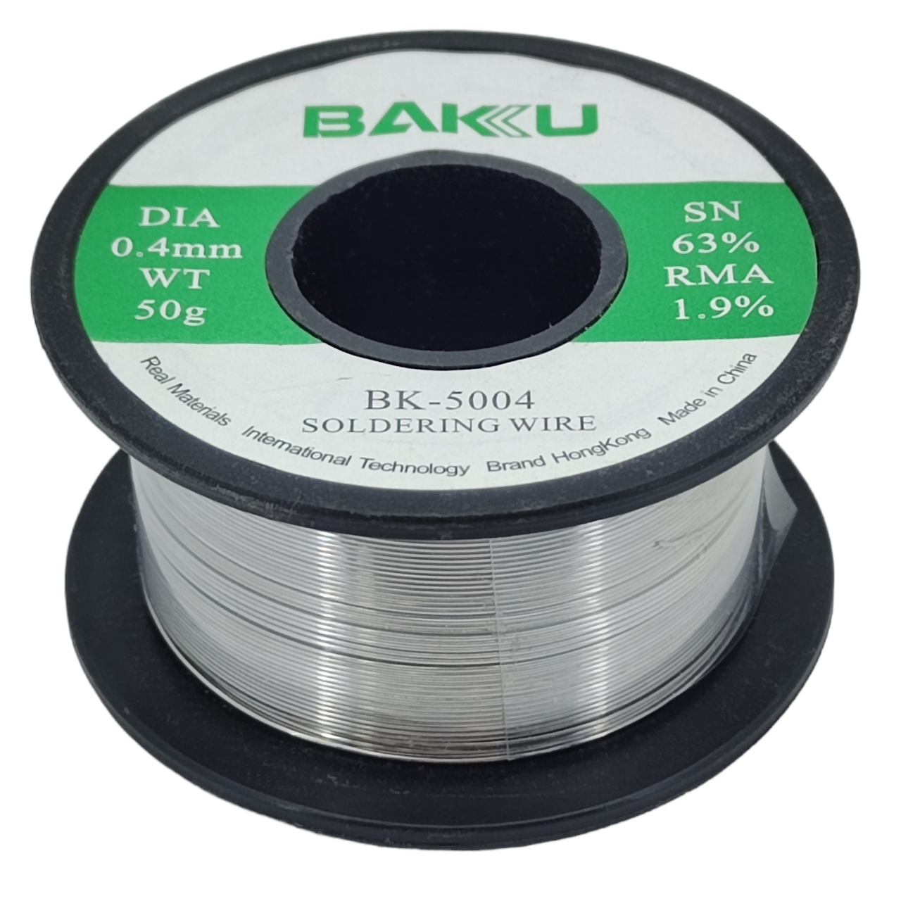 Припій Baku BK-5004 (0,4 мм, Sn 63%, Pb 35,1%, rma 1,9%)