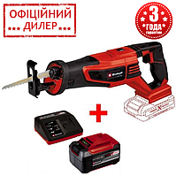 Пила шабельна Einhell TE-AP 18/28 Li BL — Solo + зарядний пристрій і акумулятор 18V 5,2 Ah YLP