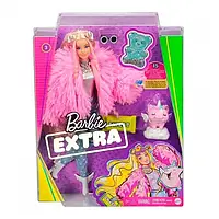 Кукла Barbie "Экстра" в розовом пушистом жакете GRN28