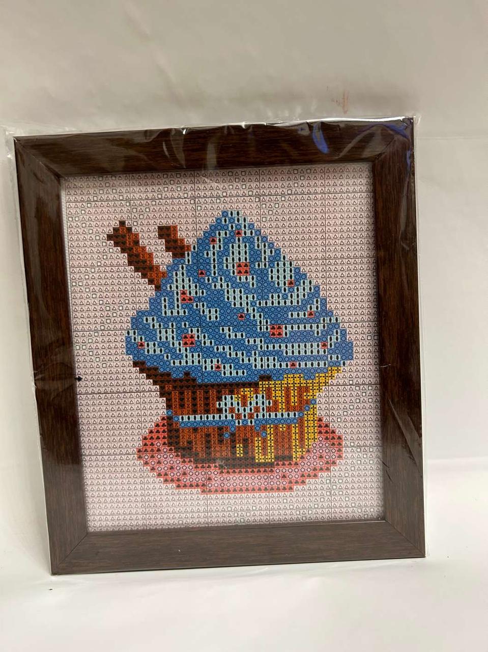 Алмазна вишивка з рамкою АВ 5001 Кекс (повне зашивання)