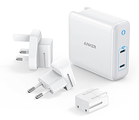 Мережева зарядка ANKER PowerPort Atom III Duo - 60W 2xUSB-С (Білий)