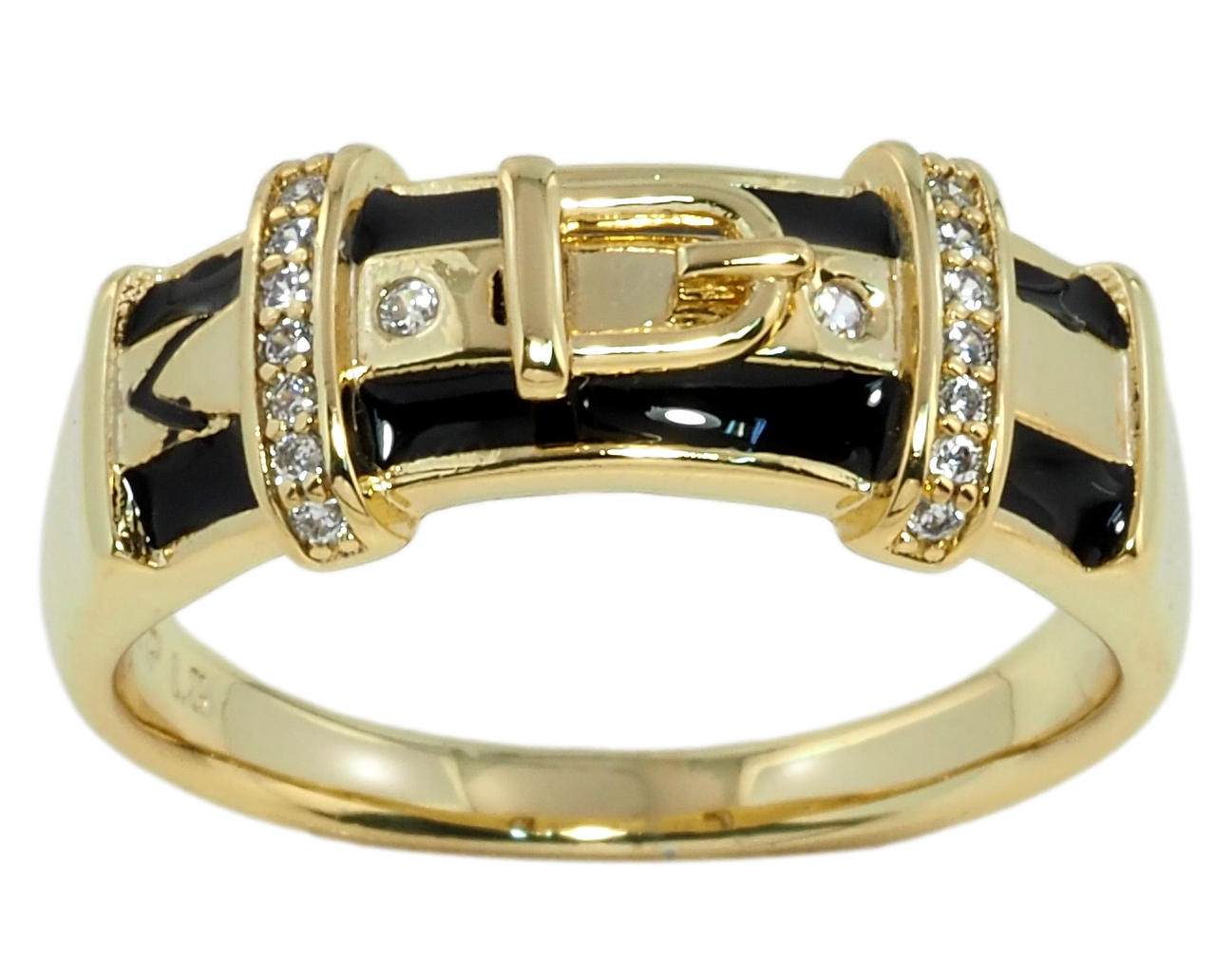 Каблучка Xuping Позолота 14K "Ремінець" р. 16,16.5,17