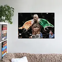 Плакат "Конор Мак-Грегор з прапором, Conor McGregor", 43×60см, фото 2