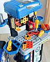 Іграшковий стіл-трансформер з набором інструментів 8071 Блакитний автобус, фото 3