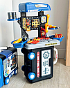 Іграшковий стіл-трансформер з набором інструментів 8071 Блакитний автобус, фото 9