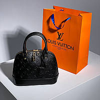 Черная женская сумка Louis Vuitton Alma