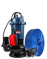 Фекальний насос Akwa Pump WQD 1.1 12-10 + шланг 50 м гарантія 3 роки Польща