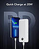 Павербанк Veger L30 30000mAh з дісплеєм  вихід PD20W вхід PD18W/QC18W білий, фото 5