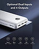 Павербанк Veger L30 30000mAh з дісплеєм  вихід PD20W вхід PD18W/QC18W білий, фото 3