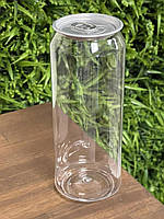 Пет тара (банка для пива або напоїв) з кришкою speed open. Коричнева. 500 мл