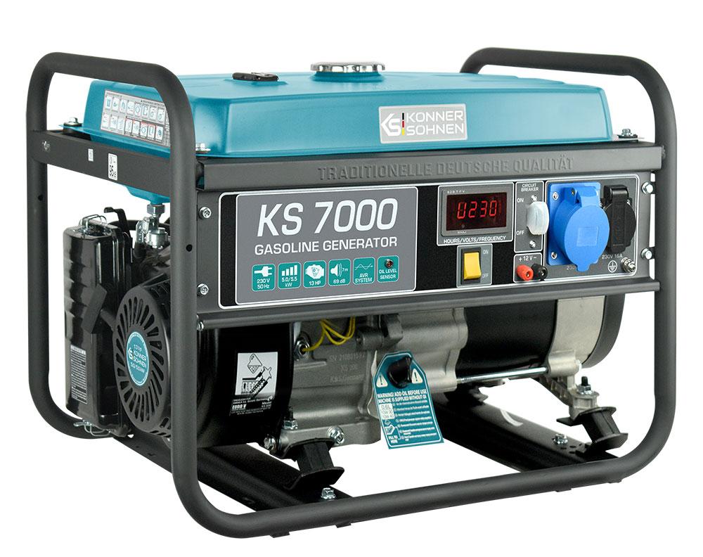 Генератор 5 кВт Konner&Sohnen KS 7000 (5.0-5,5 кВт),бензиновий, мідна обмотка