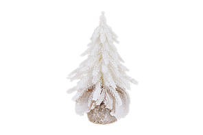 Ялинка 12х12х20см засніжена в джутовому мішечку,біла №122-179/Bonadi/(24)