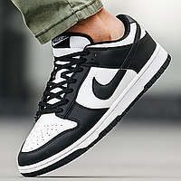 Кроссовки мужские и женские Nike Air Dunk Black White / кеды Найк аир Данк черные белые