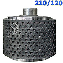 Широкий прес ролик ОГМ-1,5 розміри 210/120мм Зібраний ролер гранулятора ОГМ 1,5 Перфо ролик ОГМ