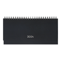 Планинг датированный 2024 (320х125 мм, 120 стр, черный) BUROMAX MONOCHROME BM.2495-01