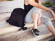 Рюкзак для прогулянок водонепроникний, чорний, фото 2