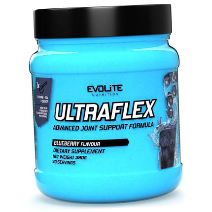 Комплекс для Суглобів та Зв'язок Evolite Nutrition Ultra Flex 390г чорниця, фото 2