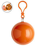 Дощовик-пончо у футлярі-кулі з карабіном помаранчевий, фото 2