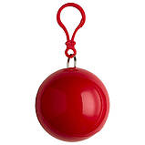 Дощовик-пончо у футлярі-кулі з карабіном червоний, фото 2