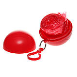 Дощовик-пончо у футлярі-кулі з карабіном червоний, фото 3