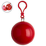 Дощовик-пончо у футлярі-кулі з карабіном червоний, фото 4