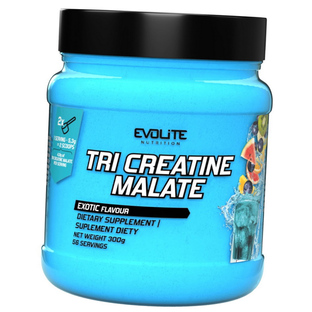 Три креатина малат Evolite Nutrition Tri Creatine Malate 300г