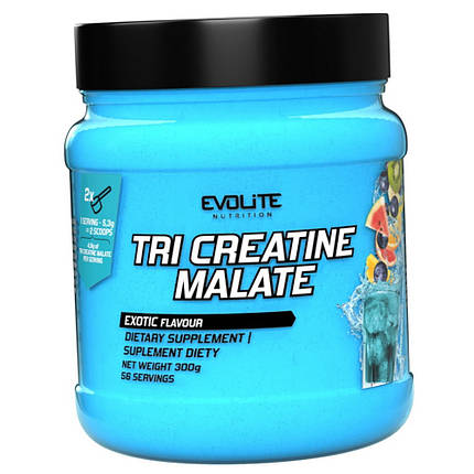 Креатин Evolite Nutrition Tri Creatine Malate 300г, фото 2