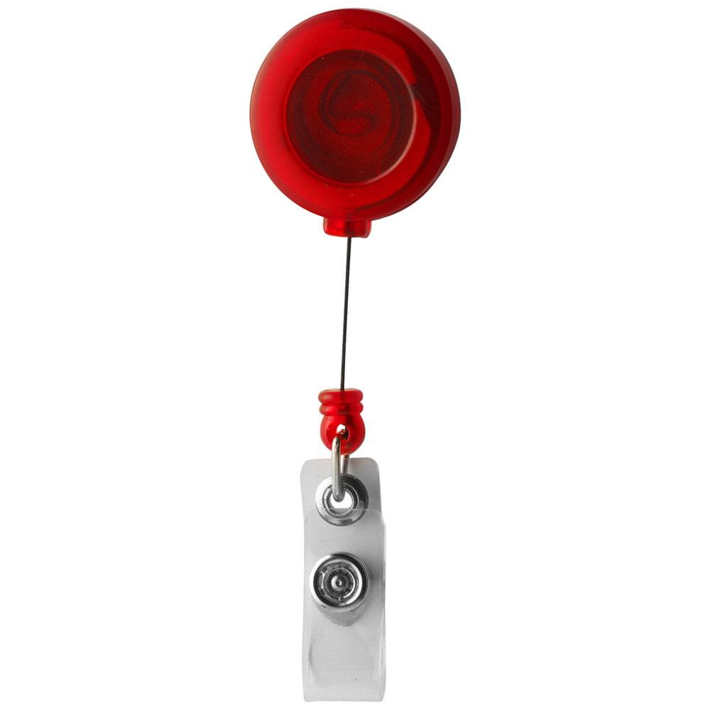 Тримач-рулетка для бейджа пластиковий, фото 1