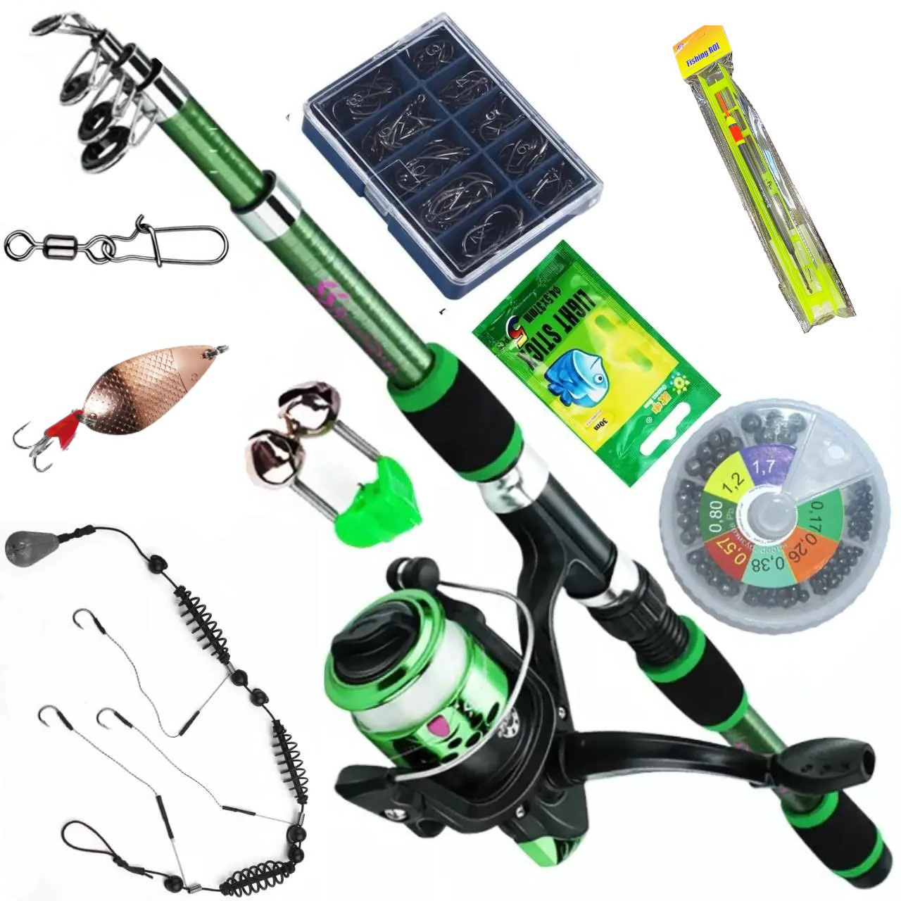Спінінг рибальський набір універсальний Під усі види лову, фото 1