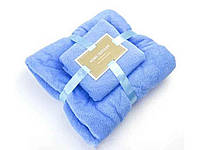 Комплект рушників Блакитний однотонний (мікрофібра) ТМ Home Textiles