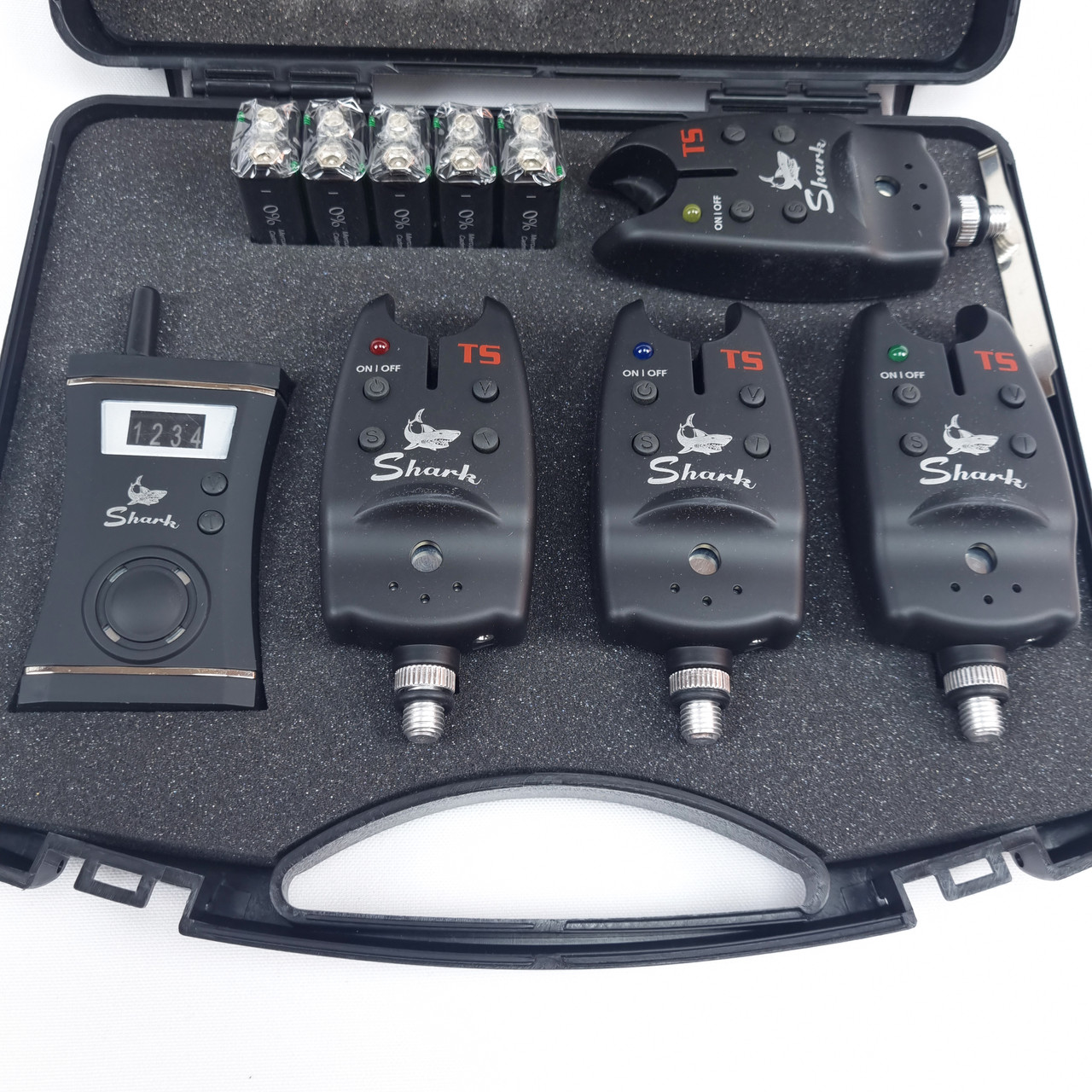 Набір електронних сигналізаторів клювання з пейджером 4 1 Shark, фото 1