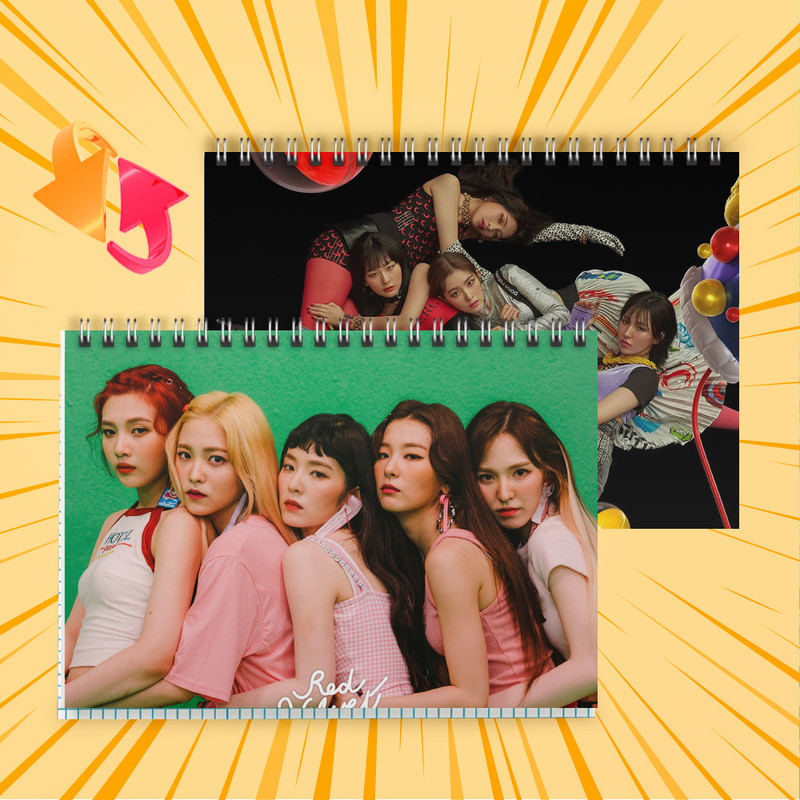 Зошит А5 48 арк. на пружині у клітинку 60 гр.м² Red Velvet 002